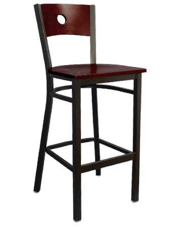 Circle Back Metal Barstool