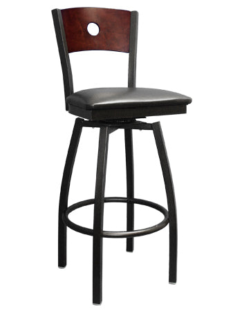 Swivel Circled Back Metal Barstool