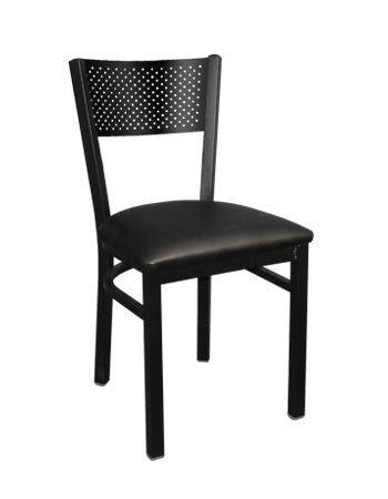 Perforated Back Metal Chair