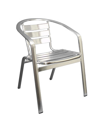 Aluminum Stack Chair w/ Armrest, 25