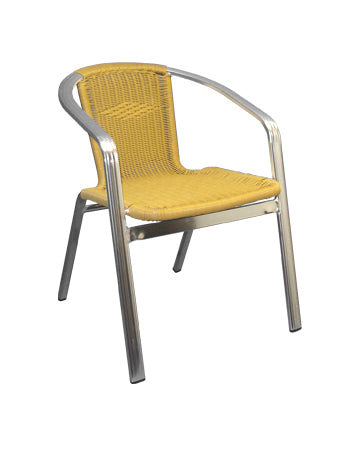 Aluminum Stack Chair w/ Armrest, 26