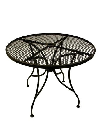 24" Outdoor Round Wrought Iron Table