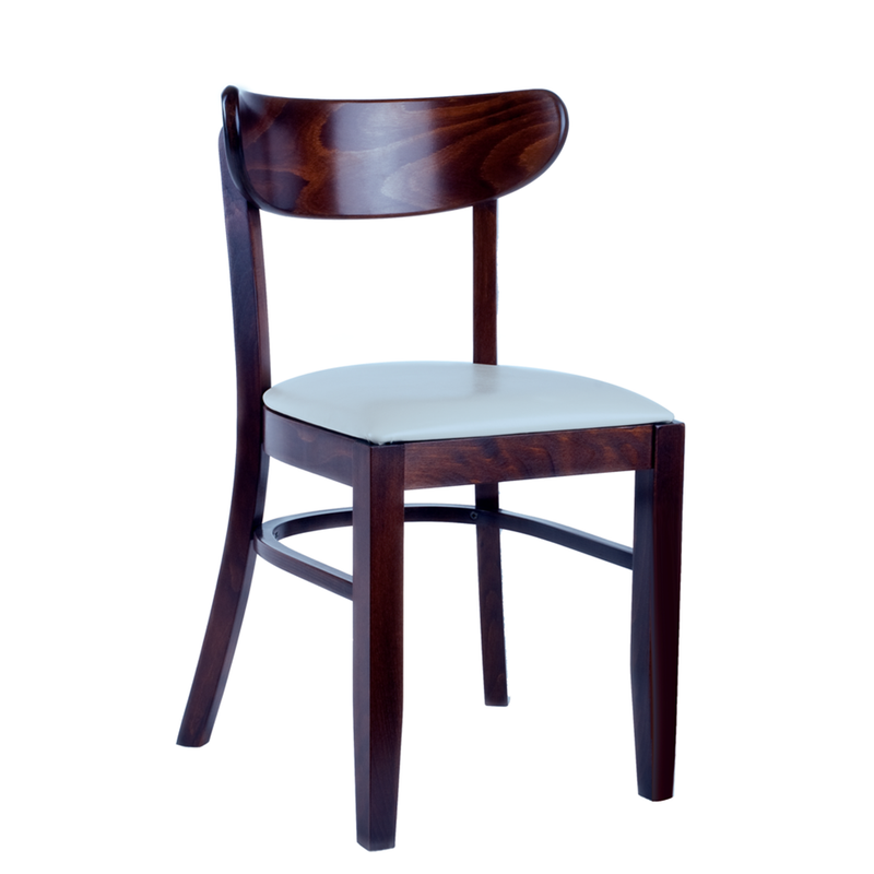 Pier Solid Beech Wood Padded Seat Indoor Restaurant Side Chair - Moda Seating Corp