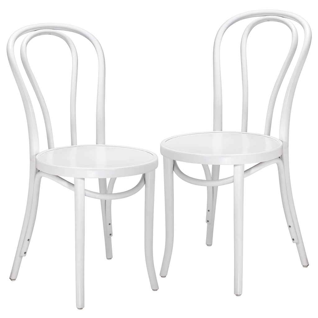 Set of 2 Classic Solid Beech Wood Bentwood Hairpin Indoor Side Chair ...