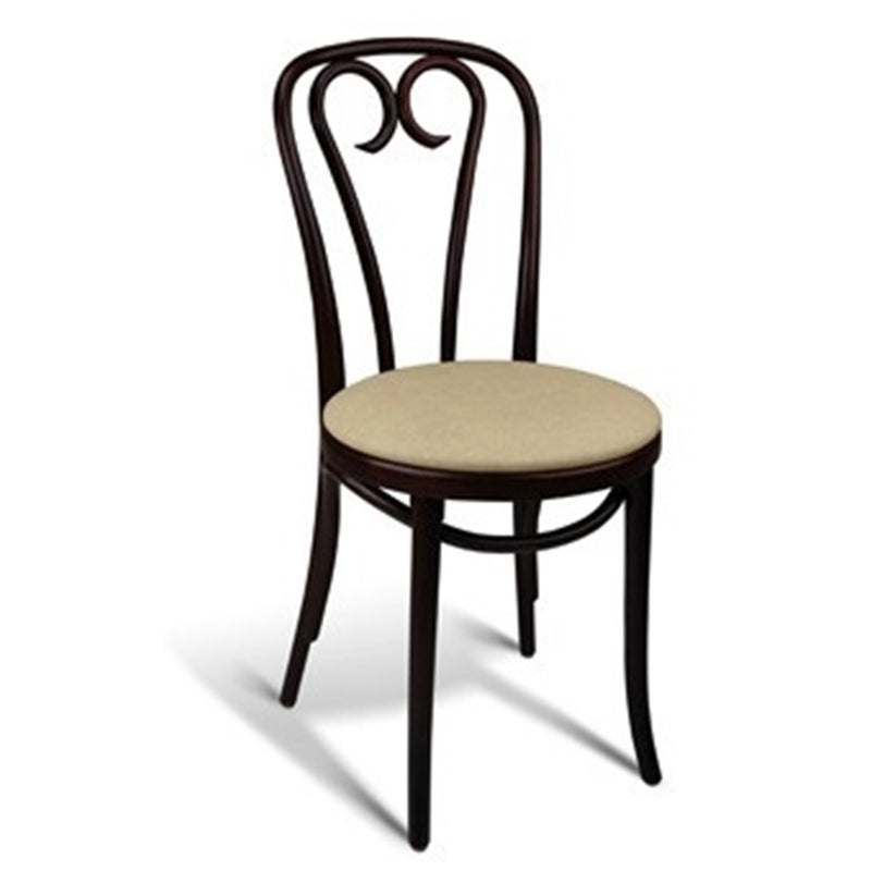 Solid Beech Wood Bentwood Sweetheart Indoor Restaurant Side Chair - Moda Seating Corp