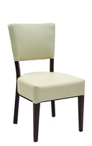 Metal Lounge Chair & Vinyl Seat & Back in Cream Color