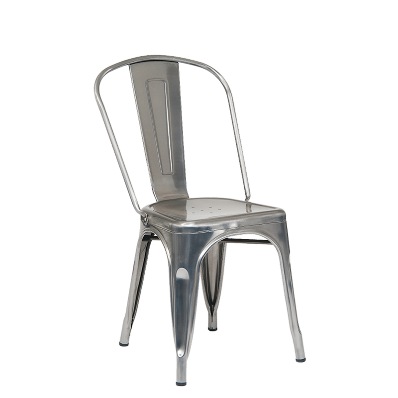 Metal Clear Coat Tolix Style Indoor Restaurant Chair - Moda Seating Corp