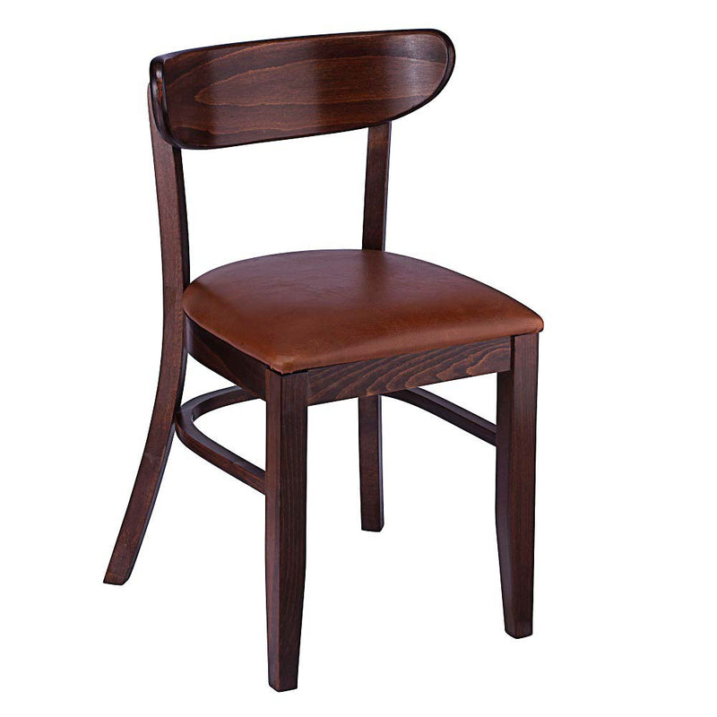 Pier Solid Beech Wood Padded Seat Indoor Restaurant Side Chair - Moda Seating Corp