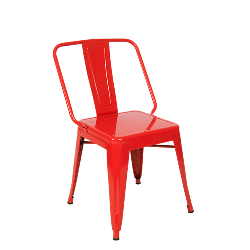 Iron Tolix-Style Dining Chair in Red Color