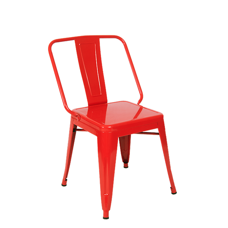 Iron Tolix-Style Indoor Dining Chair in Red Color - Moda Seating Corp