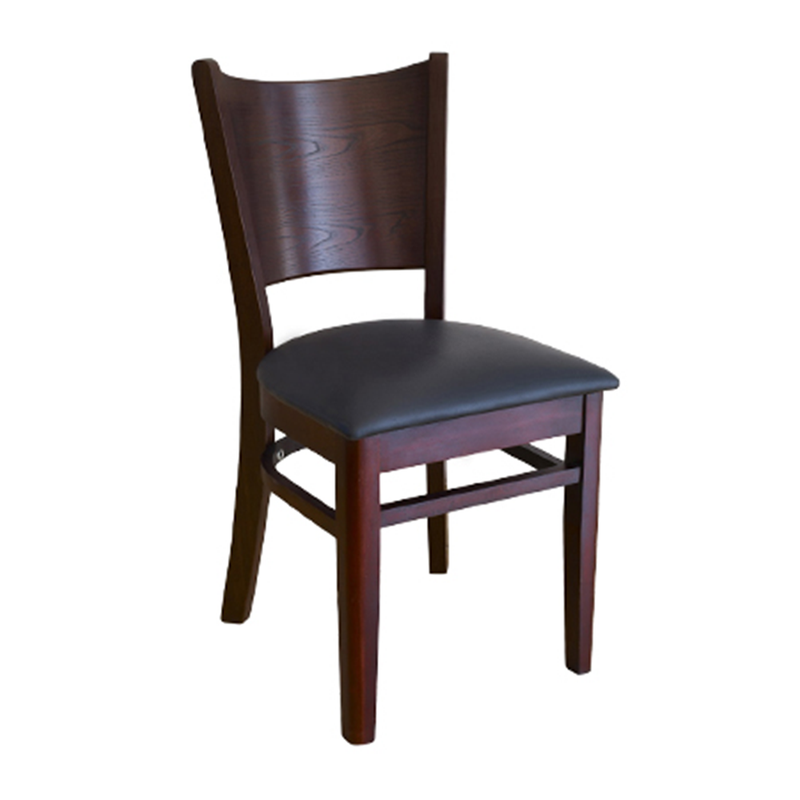 Solid Beech Wood Panel Back Indoor Restaurant Side Chair - Moda Seating Corp