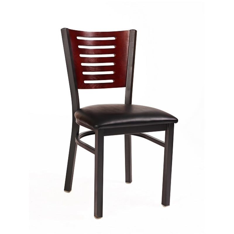 Indoor Darby Series Slat Back Metal Restaurant Chair - Moda Seating Corp