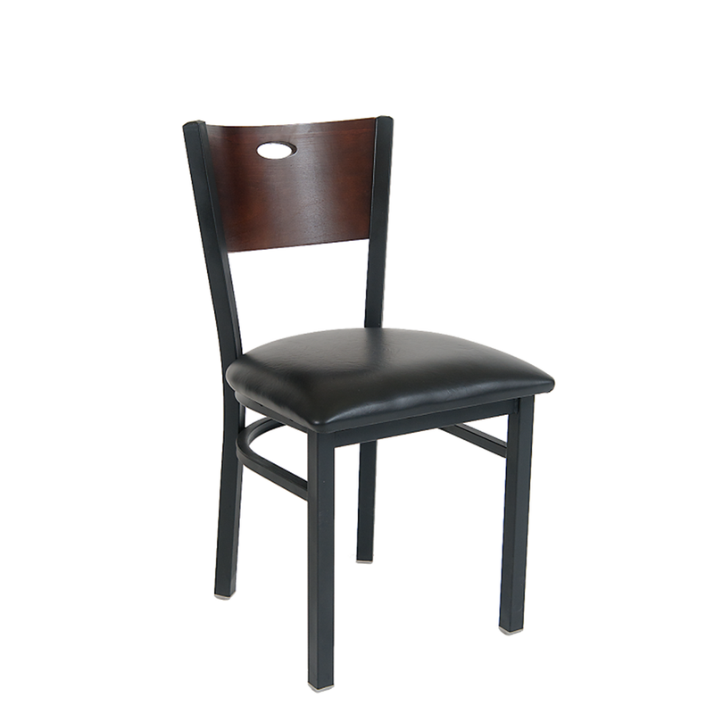Metal Oval Carved Back Indoor Restaurant Chair - Moda Seating Corp