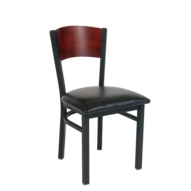 Indoor Dark Mahogany Back Metal Restaurant Chair - Moda Seating Corp
