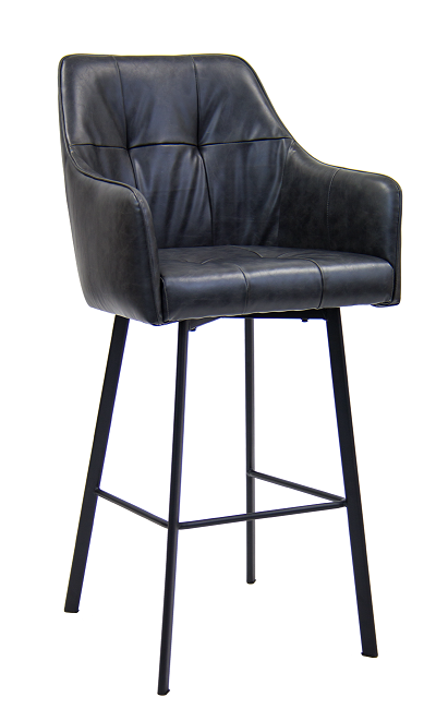 Metal Barstool & Vinyl Seat and Back