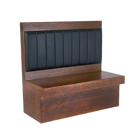 48"H Single Booth in Walnut Veneer Frame