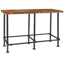 Indoor Pinewood Table Top with Black Pipe Metal Base in Bar Height