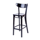 Petite Bentwood Solid Beech Wood Oval Back Restaurant Bar Stool - Moda Seating Corp