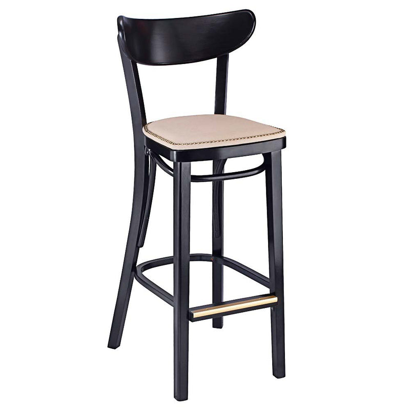 Petite Bentwood Solid Beech Wood Oval Back Restaurant Bar Stool - Moda Seating Corp