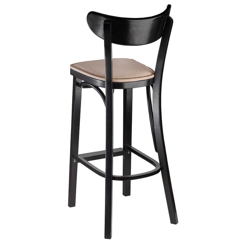 Petite Bentwood Solid Beech Wood Oval Back Restaurant Bar Stool - Moda Seating Corp
