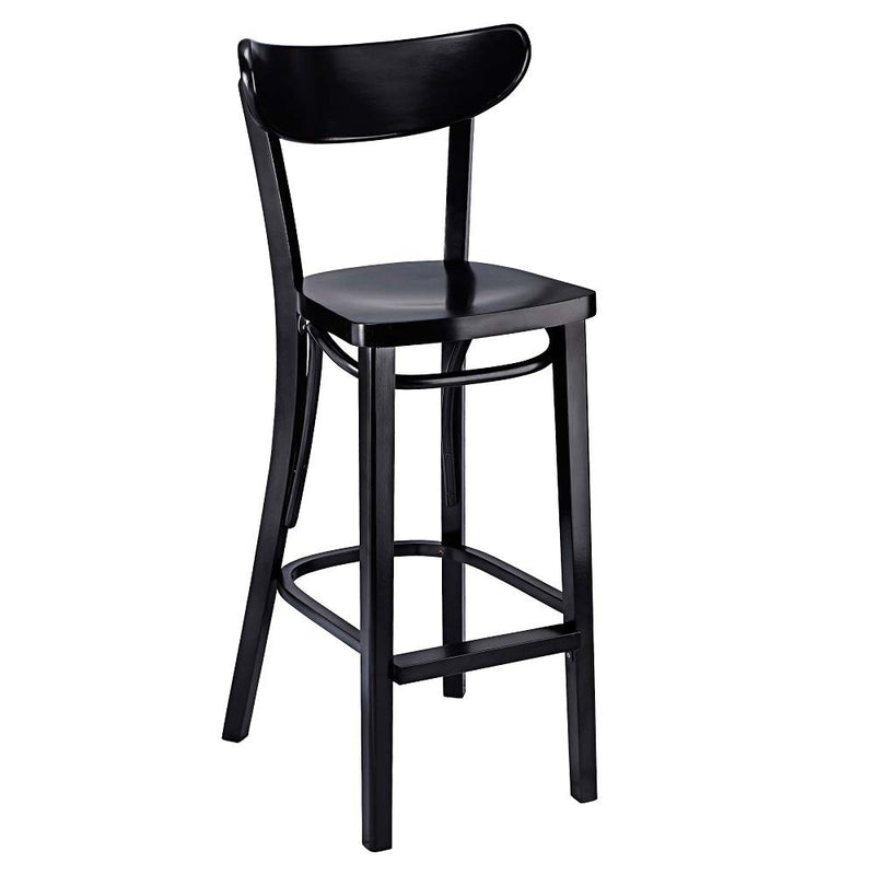 Petite Bentwood Solid Beech Wood Oval Back Restaurant Bar Stool - Moda Seating Corp