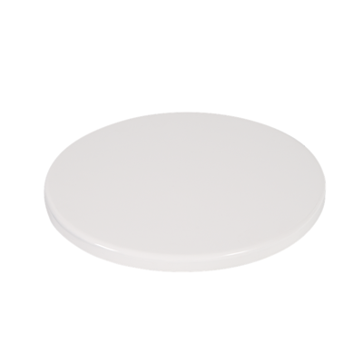 24" Round Indoor/Outdoor Plain White Resin Restaurant Table Top - Moda Seating Corp