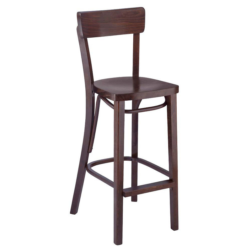 Slim Cafe Solid Beech Wood Indoor Restaurant Bar Stool - Moda Seating Corp