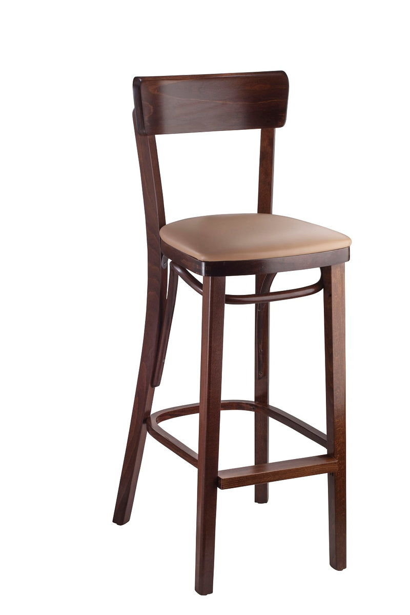 Slim Cafe Solid Beech Wood Indoor Restaurant Bar Stool - Moda Seating Corp