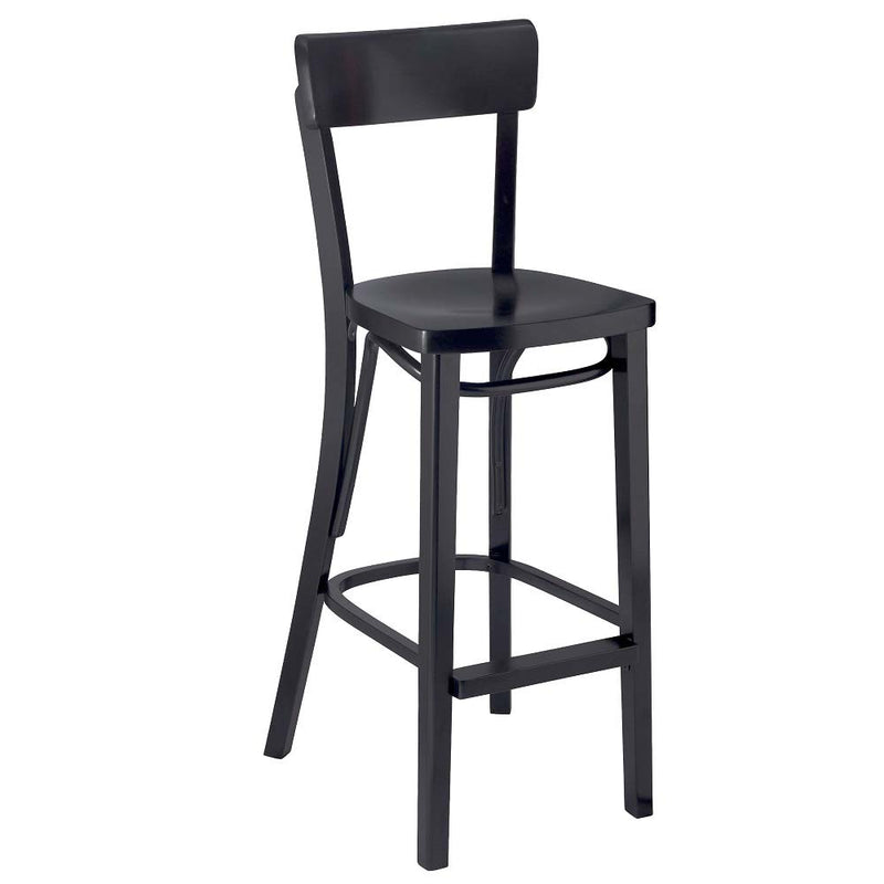 Slim Cafe Solid Beech Wood Indoor Restaurant Bar Stool - Moda Seating Corp