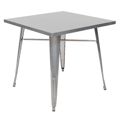 31.5" x 31.5" Inch Indoor Steel Restaurant Table in Clear Coated Finish - Moda Seating Corp