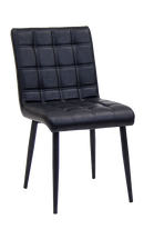 Indoor Metal Chair with Black Vinyl Back & Seat