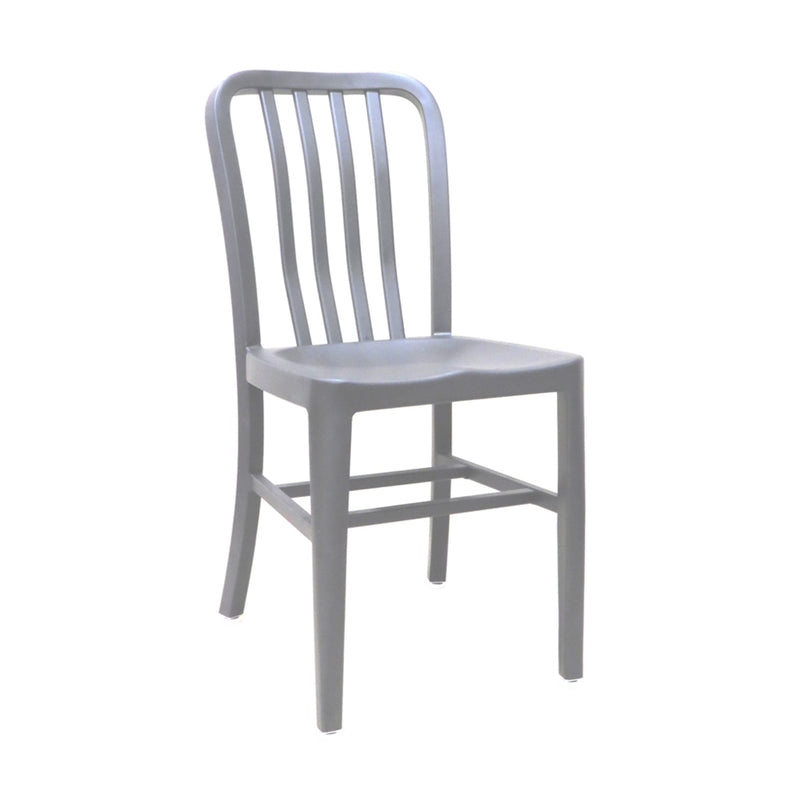 Brushed Aluminum Outdoor Restaurant Side Chair with Spindles - Moda Seating Corp