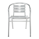 Aluminum Outdoor Slat Restaurant Stacking Arm Chair - Moda Seating Corp
