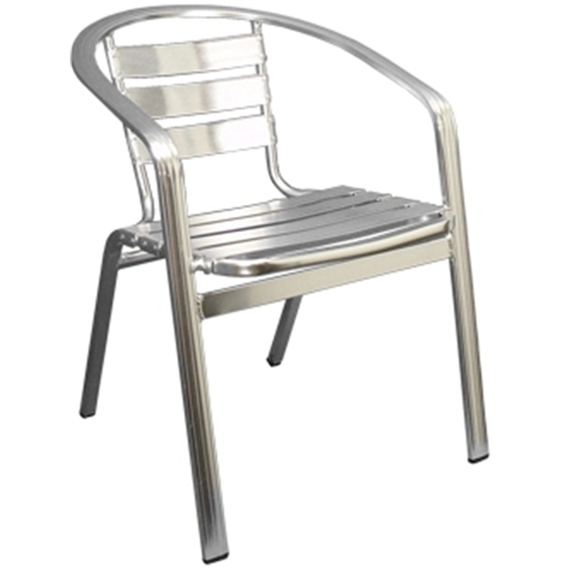 Aluminum Slat Back and Seat Outdoor Restaurant Arm Chair - Moda Seating Corp