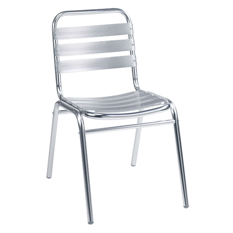 Aluminum Outdoor Slat Stacking Restaurant Side Chair - Moda Seating Corp