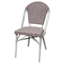 Textylene Bamboo Look Circle Back Outdoor Restaurant Side Chair - Moda Seating Corp