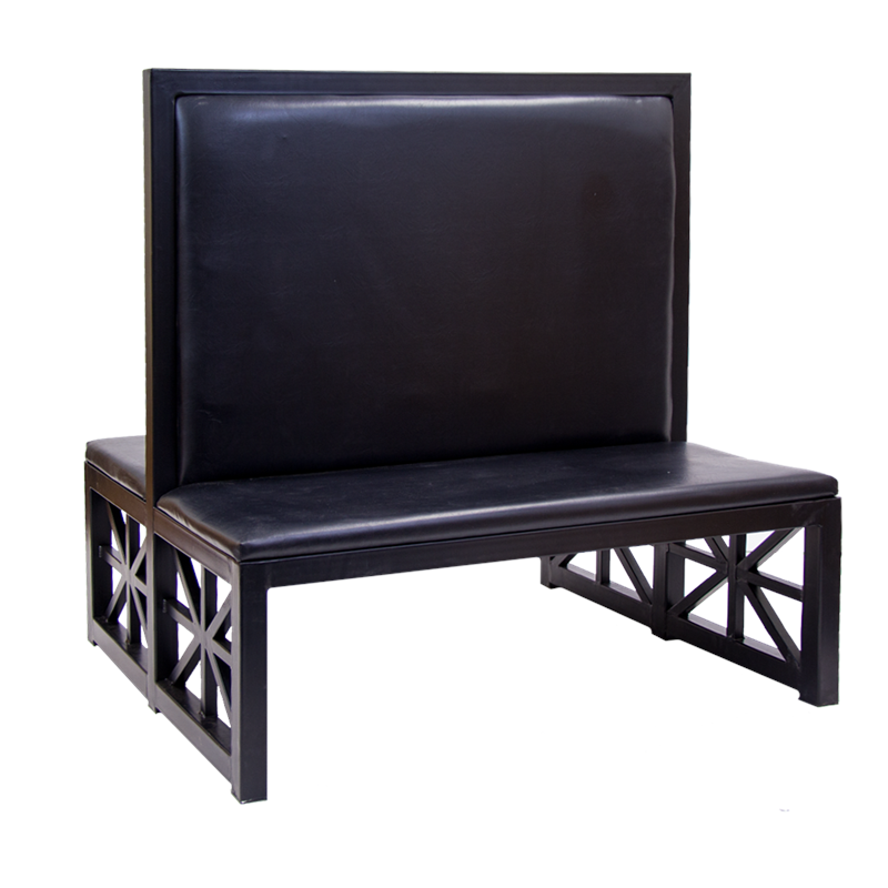 48"H, Plain Back Upholstered Double Booth