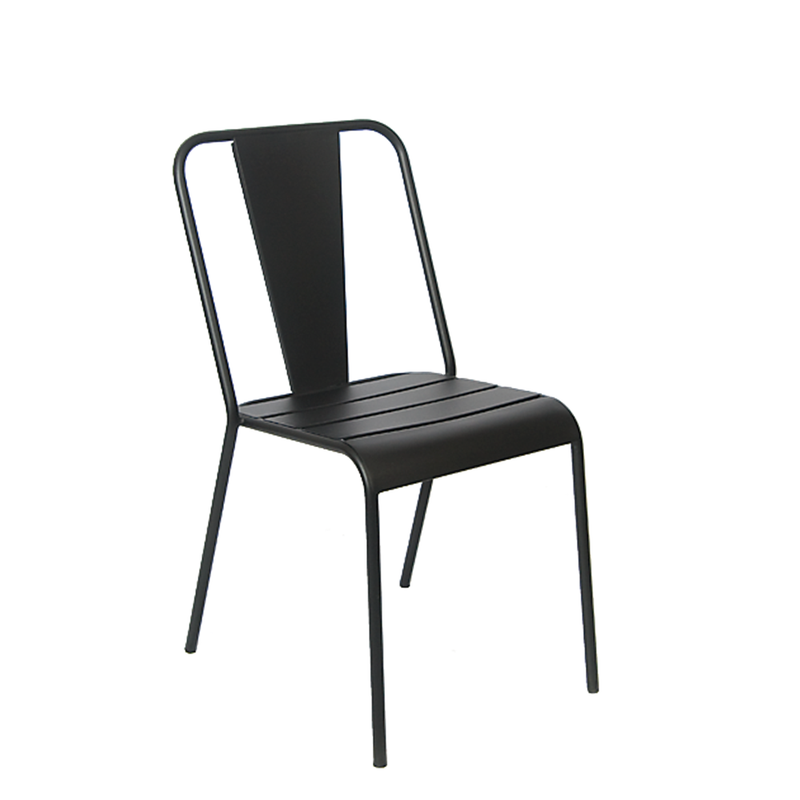 Black Iron Outdoor Restaurant Chair - Moda Seating Corp
