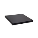 Black Resin Indoor Restaurant Table Top w/ 1-3/4” Drop Edge