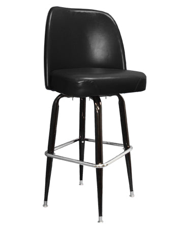 Swivel Barstool w/ Black Finish Base, Jumbo